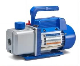 Single stage rotary vane vacuum pump